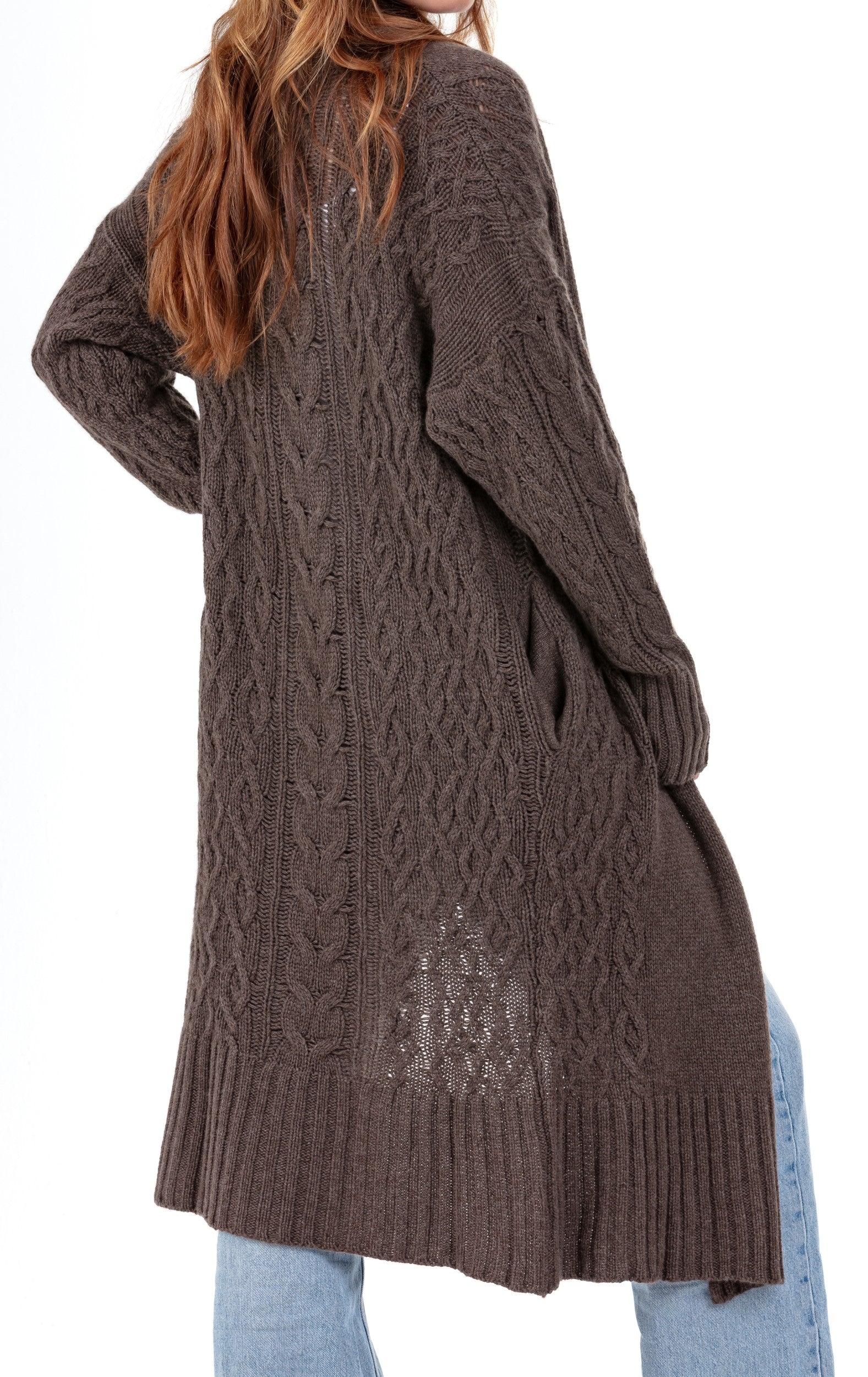 Balldiri 100% Kaschmir Damen Mantel Schalkragen Zopf 8-fädig - Balldiri & Windhound