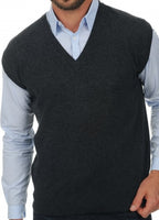Balldiri 100% Kaschmir Herren Pullunder V-Ausschnitt 2-fädig - Balldiri & Windhound