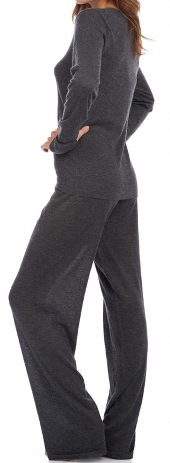 Balldiri 100% Kaschmir Damen Hausanzug Pyjama mit rundhals zweiteilig 2-fädig - Balldiri & Windhound