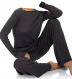 Balldiri 100% Kaschmir Damen Hausanzug Pyjama mit rundhals zweiteilig 2-fädig - Balldiri & Windhound