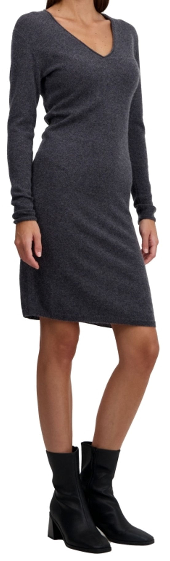 Balldiri 100% Kaschmir Damen Langarm V-Kleid 2-fädig - Balldiri & Windhound