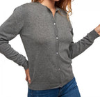 Balldiri 100% Kaschmir Damen Jacke 2 - fädig - Grau - Balldiri
