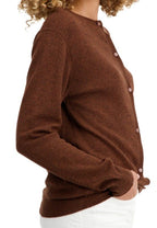 Balldiri 100% Kaschmir Damen Jacke 2 - fädig - Braun - Balldiri