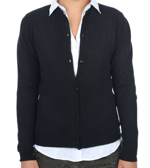 Balldiri 100% Kaschmir Damen Jacke 2 - fädig - Schwarz - Balldiri