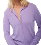 Balldiri 100% Kaschmir Damen Jacke 2 - fädig - lavendel - Balldiri