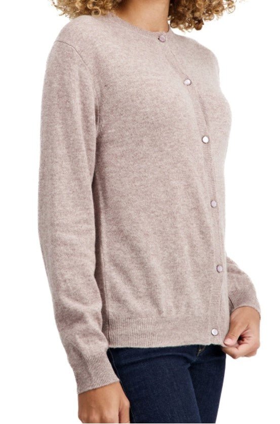Balldiri 100% Kaschmir Damen Jacke 2 - fädig - naturbraun - Balldiri