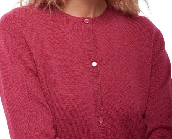 Balldiri 100% Kaschmir Damen Jacke 2 - fädig - rose - Balldiri