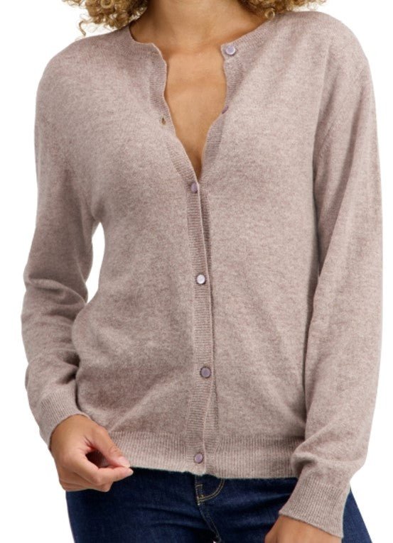 Balldiri 100% Kaschmir Damen Jacke 2 - fädig - naturbraun - Balldiri