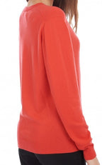 Balldiri 100% Kaschmir Damen Jacke 2 - fädig - Orange - Balldiri