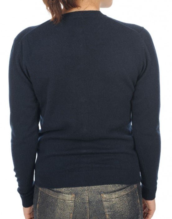 Balldiri 100% Kaschmir Damen Jacke 2 - fädig - Nachtblau - Balldiri