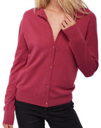 Balldiri 100% Kaschmir Damen Jacke 2 - fädig - rose - Balldiri