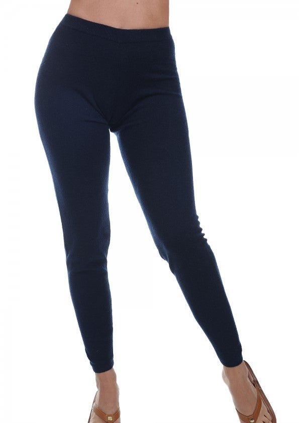Balldiri 100% Kaschmir Damen Leggings 2 - fädig - nachtblau - Balldiri