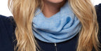 Balldiri 100% Kaschmir Damen Loop 2 - fädig - himmelblau meliert - Balldiri