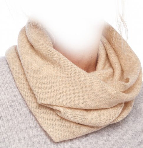 Balldiri 100% Kaschmir Damen Loop 2 - fädig - beige - Balldiri