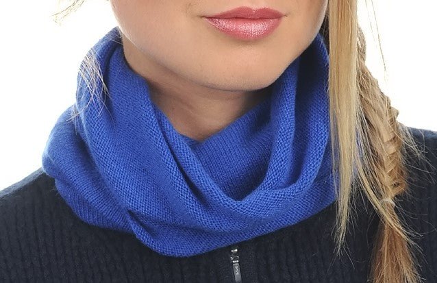 Balldiri 100% Kaschmir Damen Loop 2 - fädig - ultramarin - Balldiri