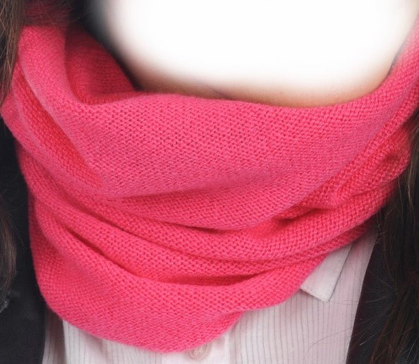 Balldiri 100% Kaschmir Damen Loop 2 - fädig - neon rosa - Balldiri