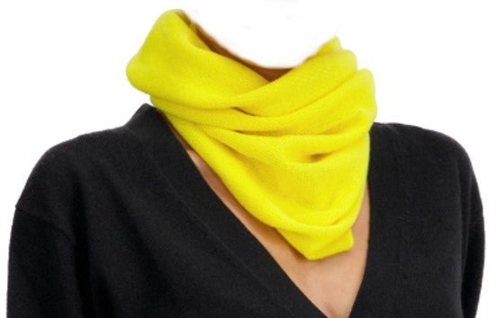 Balldiri 100% Kaschmir Damen Loop 2 - fädig - zitronengelb - Balldiri