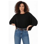 Balldiri 100% Kaschmir Damen Poncho 2 - fädig - schwarz - Balldiri