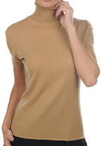 Balldiri 100% Kaschmir Damen Pullover Rollkragen 2 - fädig - camel - Balldiri
