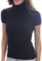 Balldiri 100% Kaschmir Damen Pullover Rollkragen 2 - fädig - Schwarz - Balldiri