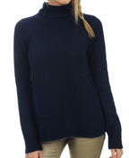 Balldiri 100% Kaschmir Damen Pullover Stehkragen 8 - fädig - nachtblau - Balldiri