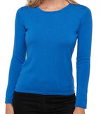 Balldiri 100% Kaschmir Damen Pullover U - Boot 2 - fädig - tetbury blau - Balldiri