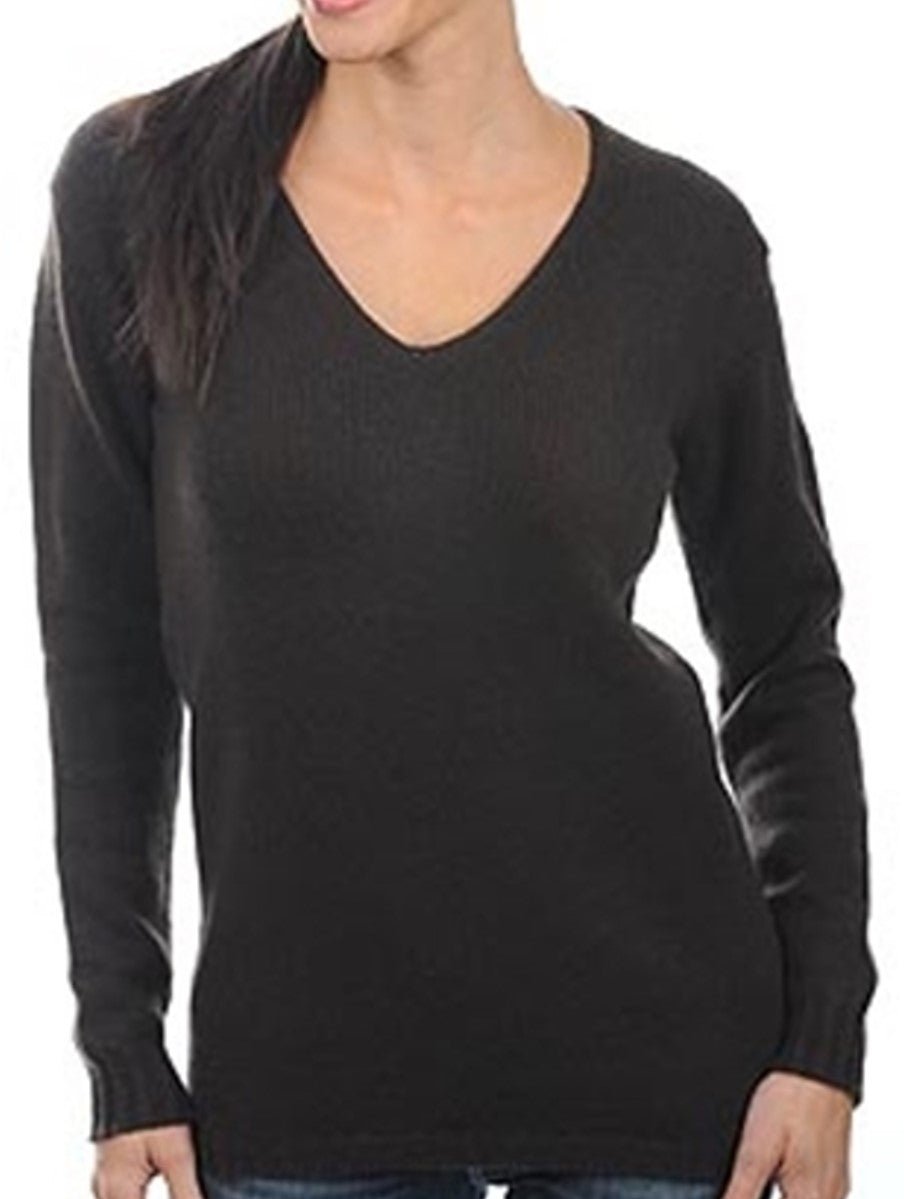 Balldiri 100% Kaschmir Damen Pullover V - Pullover 6 - fädig für stilvolles Tragen - cappuccino - Balldiri