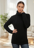 Balldiri 100% Kaschmir Damen Rollkragenpullover 10 - fädig – Luxuriöse Eleganz für jede Gelegenheit - Schwarz - Balldiri
