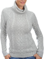 Balldiri 100% Kaschmir Damen Rollkragenpullover 10 - fädig – Luxuriöse Eleganz für jede Gelegenheit - hellgrau - Balldiri