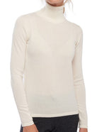 Balldiri 100% Kaschmir Damen Rollkragenpullover 2 - fädig - ecru - Balldiri