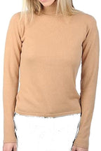 Balldiri 100% Kaschmir Damen Rollkragenpullover 2 - fädig - camel - Balldiri