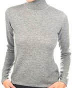 Balldiri 100% Kaschmir Damen Rollkragenpullover 2 - fädig - hellgrau - Balldiri