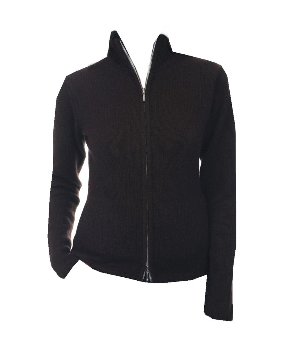 Balldiri 100% Kaschmir Damen Strickjacke 6 - fädig - cappuccino - Balldiri