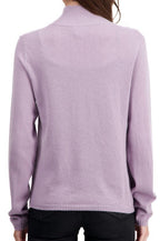 Balldiri 100% Kaschmir Damen Strickjacke Stehkragen 2 - fädig - Grün - Balldiri