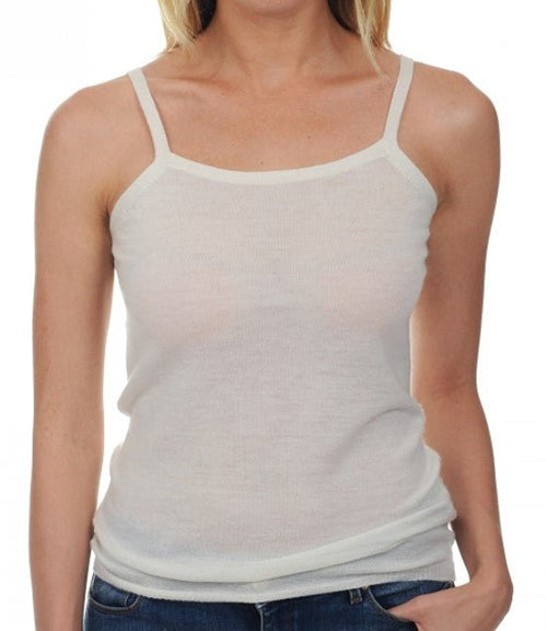 Balldiri 100% Kaschmir Damen T-Shirt Top 2 - fädig weiß L - Balldiri