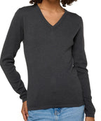 Balldiri 100% Kaschmir Damen V - Pullover 2 - fädig - anthrazit - Balldiri