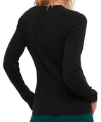 Balldiri 100% Kaschmir Damen V - Pullover 2 - fädig - schwarz - Balldiri