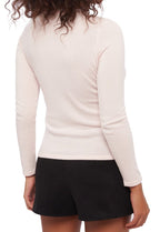 Balldiri 100% Kaschmir Damen V - Pullover 2 - fädig - zartrosa - Balldiri