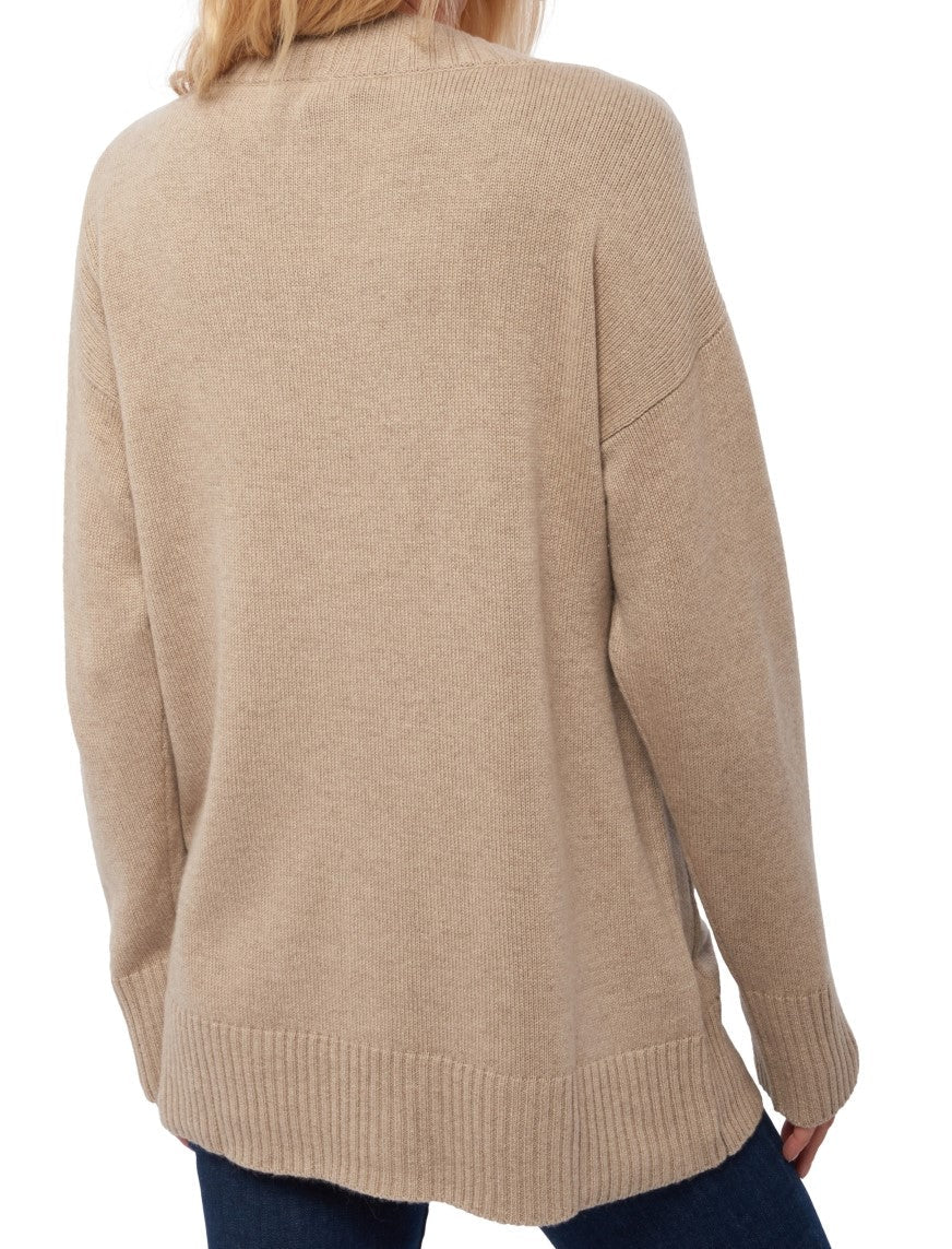 Balldiri 100% Kaschmir Damen V - Strickjacke 4 - fädig – Exklusive Kaschmir Damen Strickjacke - rot - Balldiri