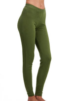 Balldiri 100% Kaschmir Damen Yogahose 2 - fädig - olivgrün - Balldiri