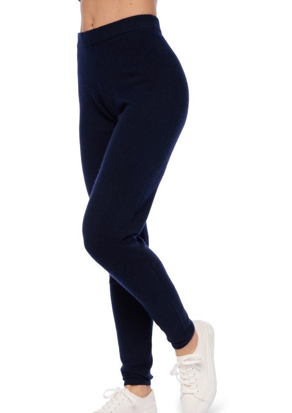 Balldiri 100% Kaschmir Damen Yogahose 2 - fädig - nachtblau - Balldiri