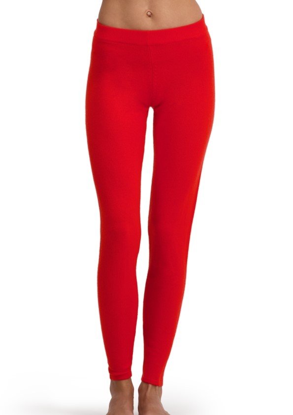 Balldiri 100% Kaschmir Damen Yogahose 2 - fädig - rot - Balldiri
