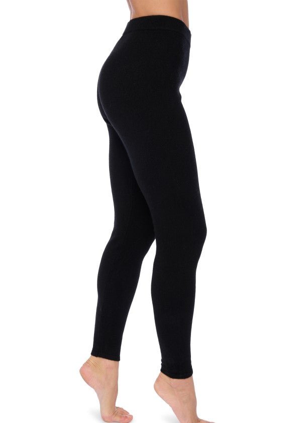Balldiri 100% Kaschmir Damen Yogahose 2 - fädig - schwarz - Balldiri