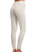 Balldiri 100% Kaschmir Damen Yogahose 2 - fädig - weiß - Balldiri