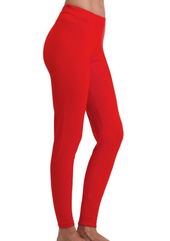 Balldiri 100% Kaschmir Damen Yogahose 2 - fädig - rot - Balldiri