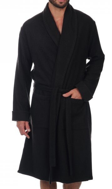 Balldiri 100% Kaschmir Herren Bademantel 4 - fädig - dunkelbraun - Balldiri