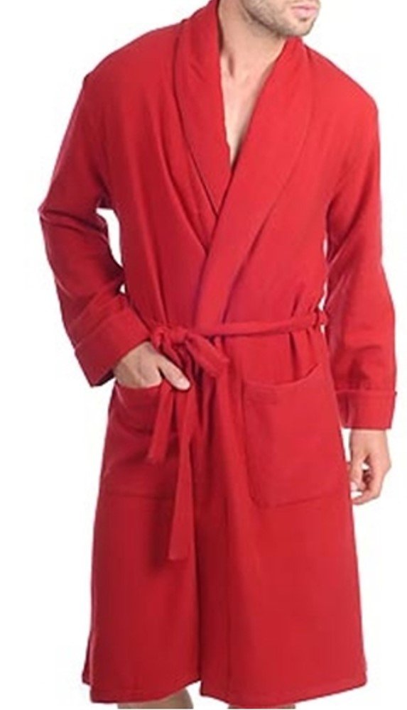 Balldiri 100% Kaschmir Herren Bademantel 4 - fädig - Rot - Balldiri