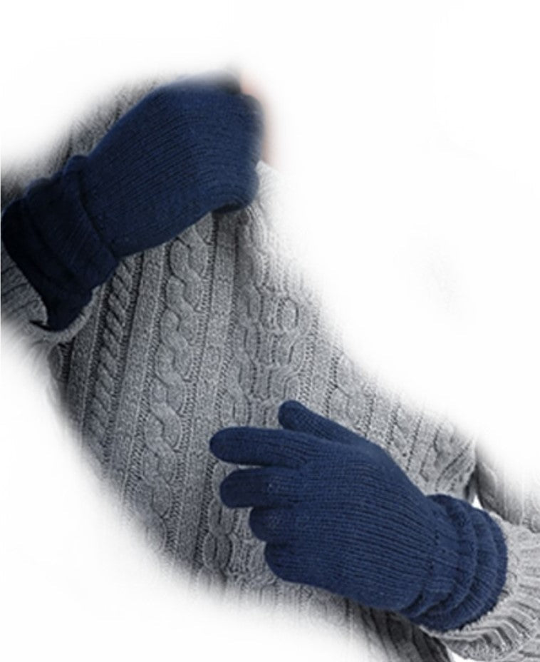Balldiri 100% Kaschmir Herren Handschuhe 6 - fädig - grau - Balldiri