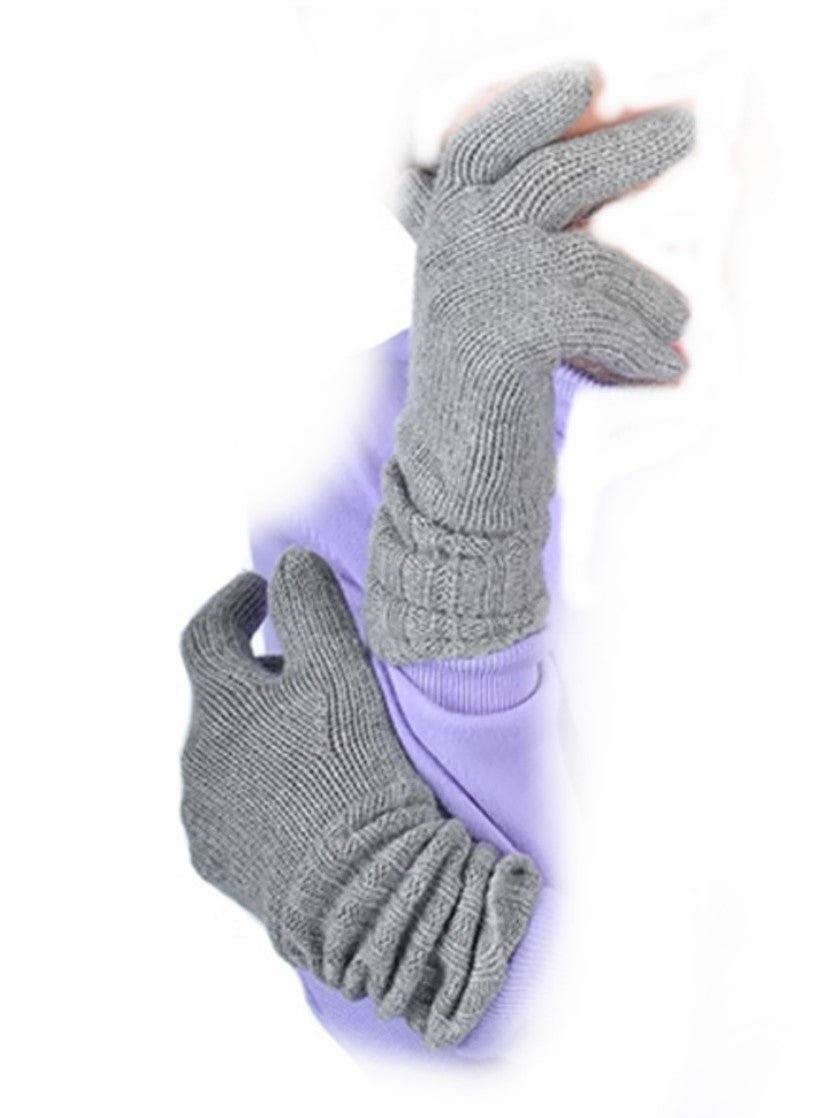 Balldiri 100% Kaschmir Herren Handschuhe 6 - fädig - grau - Balldiri