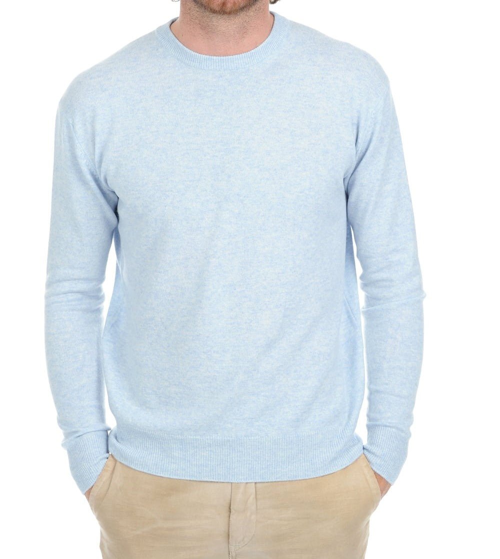 Balldiri 100% Kaschmir Herren Pullover Rundhals 2 - fädig - artic - Balldiri
